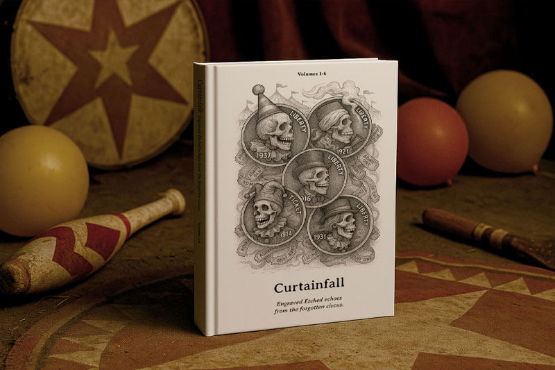 Curtainfall: Engraved Etched echoes from the forgotten circus. (Curtainfall Series)