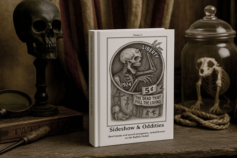 Sideshow & Oddities: Bent beauty and sacred strangeness, etched forever on the Buffalo Nickel. (Curtainfall Series)