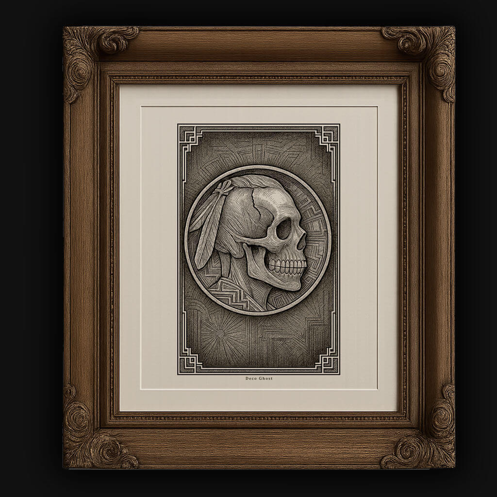 Deco Ghost Hobo Buffalo Nickel