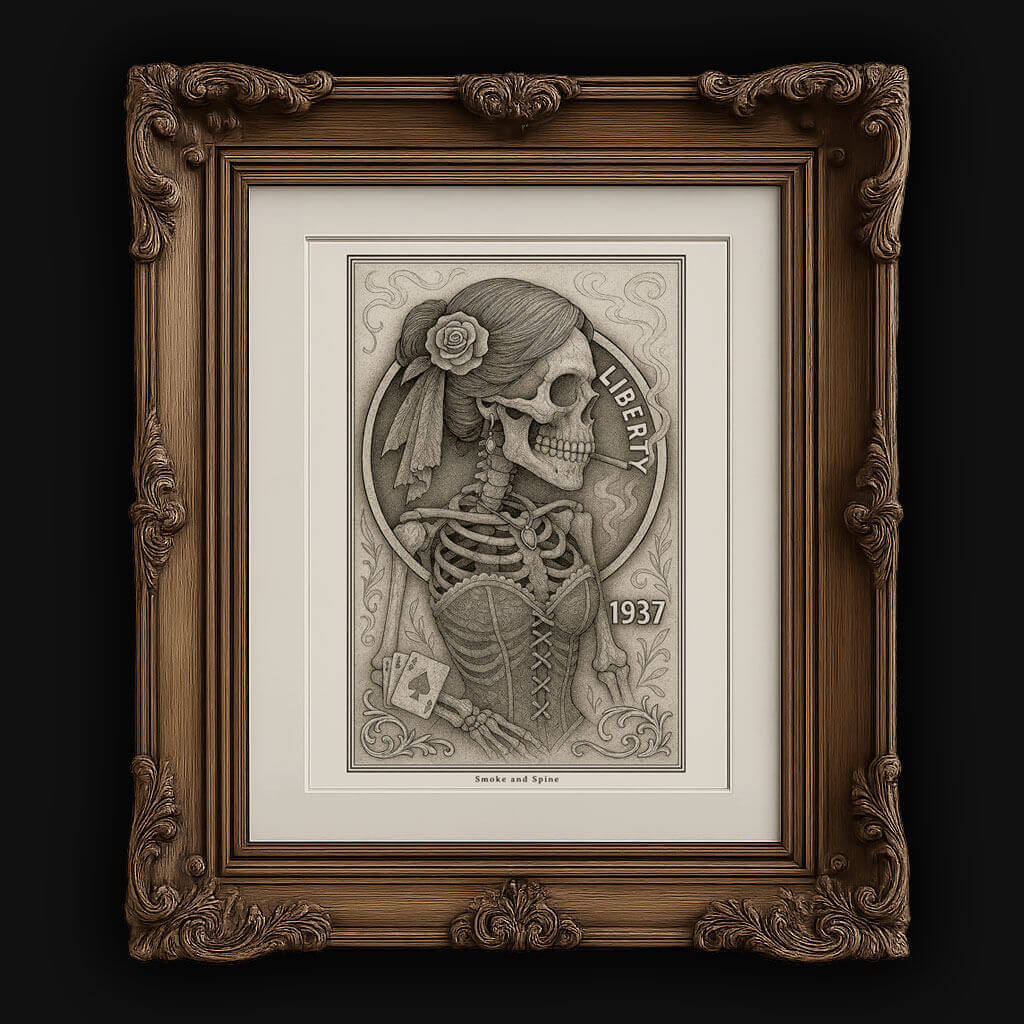 Smoke and Spine Hobo Buffalo Nickel