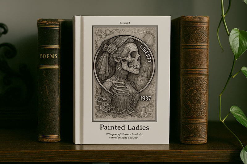 Painted Ladies Prints:
Whispers of Western brothels, carved in bone and coin.