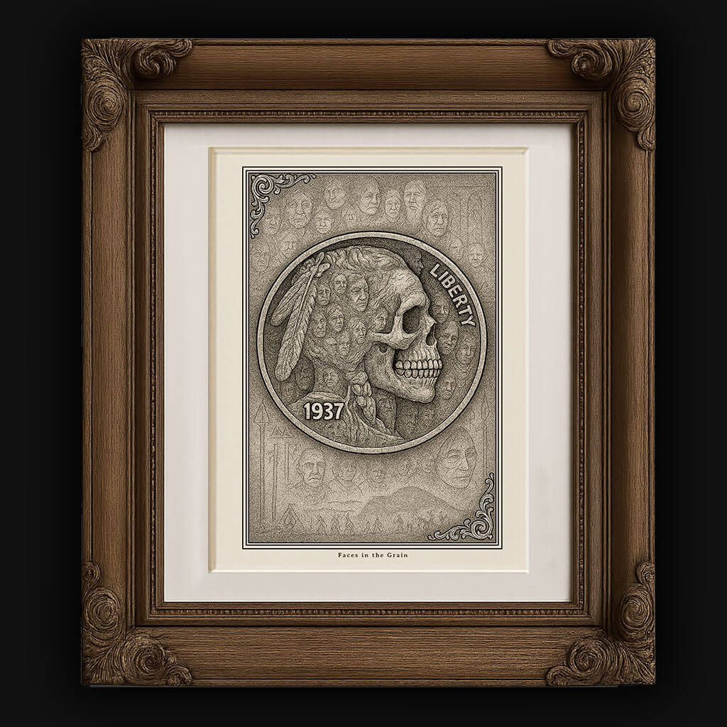 Rustfetish Hobo Coins Faces in the Grain